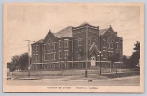 Kingman, Kansas (KS) Postcard, Albertype: Christian Church, circa 1914 - Picture 1 of 2