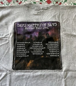 Dave Matthews Band 2002 Summer Tour Sz XLT-Shirt Made USA Vintage - Picture 1 of 5