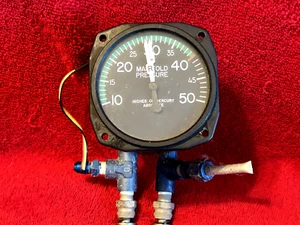 EDO-AIRE DUAL MANIFOLD PRESSURE INDICATOR P/N 1U028-002-15S PIPER P/N 37554-0 - Imagen 1 de 7