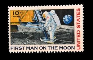 1969 US Stamp / Scott C76 / First Man on Moon / Used / 10 cents. - Picture 1 of 1