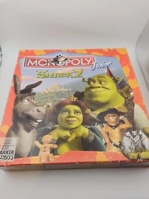 Shrek 2 Monopoly Junior Board Game 2004 Parker Hasbro Complete & Good Condition - Image 1 of 3