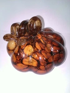 Vintage Solid Pumpkin Glass Art Decor 6"... - Picture 1 of 5