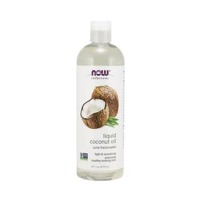 Aceite de coco líquido NOW Solutions 16 OZ piel pura fraccionada ligera nutritiva Foto 1 de 4
