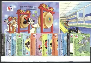 Walt Disney, Filakorea - Granadinas Granada - 1918-1931, Bl.311-312 ** Estampillada sin montar o nunca montada 1994 - Imagen 1 de 1
