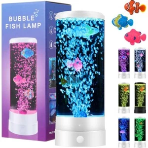 28 cm Led Bubble Fish Lamp Tube Light RGB Colour Changing Mood Fish AquariumLamp - Picture 1 of 23