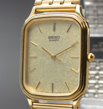 [Prawie idealny] Seiko Chariot 9021-5090 Złota tarcza Kwadratowy pasek S.S Kwarcowy zegarek męski