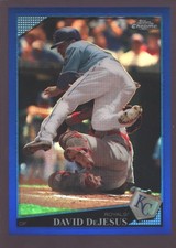 DAVID DEJESUS KANSAS CITY ROYALS /199 BLUE REFRACTOR MINT 2009 TOPPS CHROME GEM