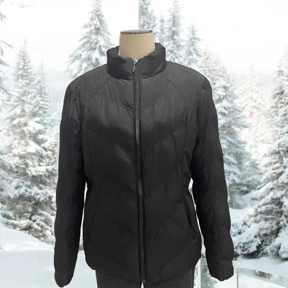 Athletic Works Womens Black Puffer Jacket M Lightweight Warm Casual Winter Comfy - Image 1 of 4