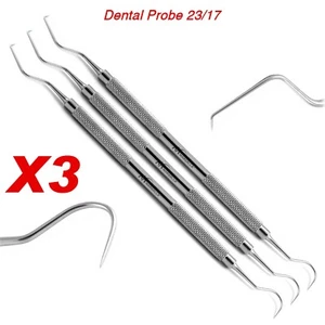 Limpiador de sarro de doble extremo diagnóstico sonda periodontal Dental Explorer 23/17A - Imagen 1 de 2