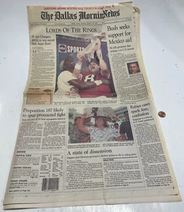 1995 Dallas Morning News Newspaper SF Rips Chargers To Win Fifth Super Bowl - Picture 1 of 5