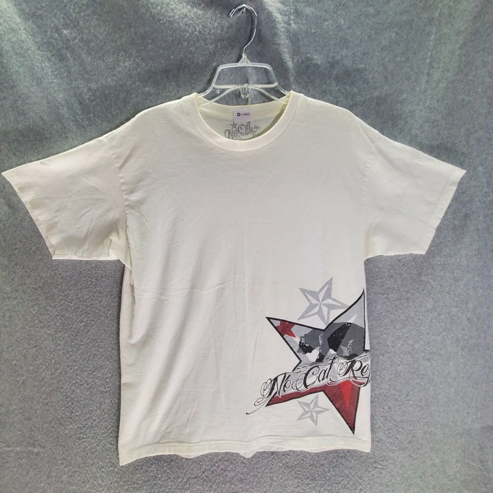 Nor Cal Republik Hombres Camiseta Grande Blanco Logo Gráfico Manga Corta Camiseta Pullover Foto 1 de 4