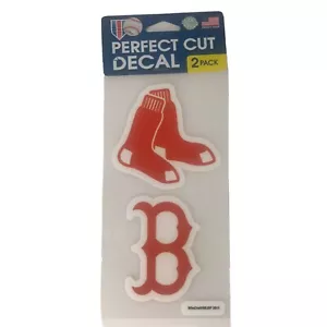 Boston Red Sox MLB Perfect Cut Decal (Set of 2) Wincraft, 4" x 4" NEW - Picture 1 of 2