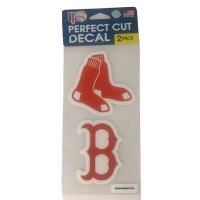 Boston Red Sox MLB Perfect Cut Decal (Set of 2) Wincraft, 4" x 4"  NEW - Image 1 of 2