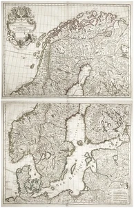 Scandinavia Norway Sweden Finland Map Delisle 1780 - Picture 1 of 1
