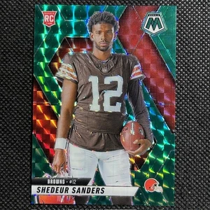 2025 Panini Mosaic #290 Shedeur Sanders Green Mosaic Variation Rookie RC Browns - Bild 1 von 2