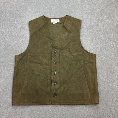 CC Filson Vest Adult Large Green Style 820 Moleskin Size 44 Waistcoat USA Men - Image 1 of 4