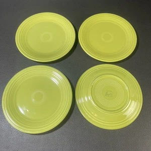 Vintage Fiesta Ware Green Luncheon Dinner 4 Pc Plates Genuine 9.5” Fiestaware - Picture 1 of 6