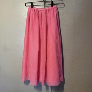 Cat & Jack™ Girl Elastic Waist Pink Sparkly Glitter Tulle Maxi Skirt M 7/8 - Picture 1 of 6