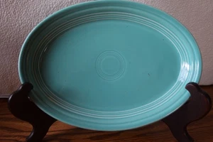 Fiesta Turquoise Small Oval Platter 9 5/8" - Picture 1 of 2
