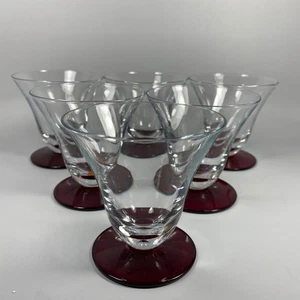 Hübsche Cordial Gläser mit rotem Sockel 6er Set (6) ~ schön! - Bild 1 von 10
