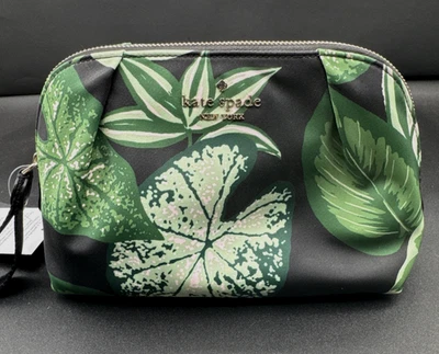 Bolsa cosmética Kate Spade Chelsea folhagem samambaia KH748 nova P1 - Imagem 1 de 4