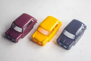 3 x New Airfix/MRRC Austin/Morris Mini Cooper Mk1 1:32 Slot Car Body Shells - Picture 1 of 4