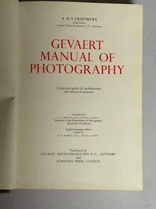 The Gevaert Manual of Photography, Hardback Book, 1958 4th Edition - Picture 1 of 2