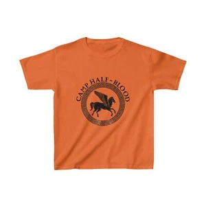 Camp Half-Blood Percy Jackson and the Olympians Orange T-shirt Tee Jersey Kids - Picture 1 of 3