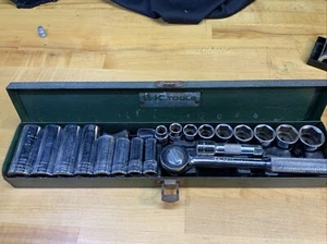 Very Nice  20  S-K 3/8" Dr Socket Set in Original S-K Tools Box - Bild 1 von 9