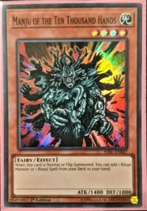 YuGiOh Manju of the Ten Thousand Hands Super Rare HISU-EN047/THSF-EN033 1stEd - Picture 1 of 1