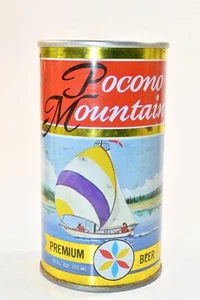 1980s Pottsville Can Pocono Mountains S/S Pull Tab Beer Can Yuengling Sailboat - Picture 1 of 4
