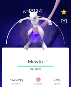 !!! Pokémon GO Legendary SHADOW MEWTWO Trade Crypto Mewtu Purified Tausch !!! - Bild 1 von 3