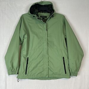 Eddie Bauer Jacket Men’s Lime Green Hooded Lightweight Rain Lined  Size L