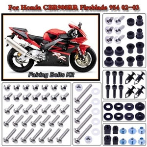 Complete Silver Stainless Fairing Install Bolt Kit for Honda CBR954RR 2002 2003 - Picture 1 of 7