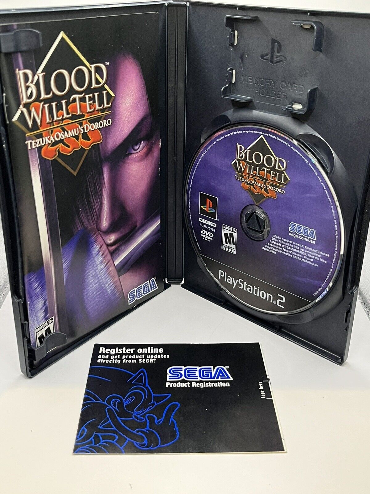 Blood Will Tell USA (Sony PlayStation 2, 2004) PS2 Complete W/ Registration Card
