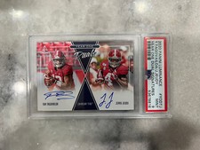 2020 Panini Luminance Tua Tagovailoa/ Jerry Jeudy Rookie On Card Auto PSA 9 Mint
