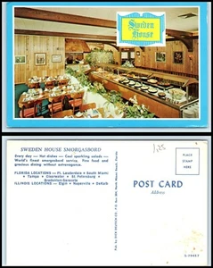 Postal FLORIDA - Tampa, Suecia Casa Smorgasbord Restaurante M7 - Imagen 1 de 1
