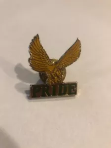 Yellow American Bald Eagle PRIDE Metal Enamel Lapel Pin - Picture 1 of 8