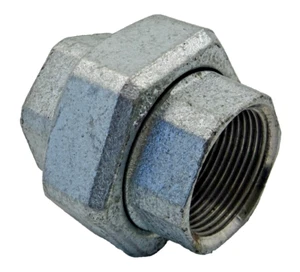 +GF+ Temperguss Verschraubung Rohrfitting Fitting Rohr 1 1/4" IG / IG - verzinkt - Bild 1 von 6