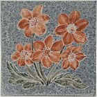 Vintage Hand Painted Sgraffito Tile Floral Isle Of Wight Pottery C1968