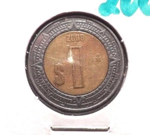 CIRCULATED 2008 $1 MEXICAN COIN! (81615) - Picture 1 of 3