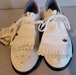 NEW VINTAGE RARE ADIDAS PROETTE ADITEX WOMEN'S WHITE GOLF SHOES, SIZE 7 1/2 - Picture 1 of 11