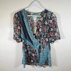 Camicia donna Anthropologie x Tiny top vacanze estive stampa floreale taglia M NUOVA - Foto 1 di 19