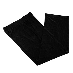Iman, HSN, Black Wide Leg Pull On Elastic Waist Pants with Stretch, size L - Picture 1 of 4