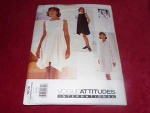 🌸VOGUE ATTITUDES INTERNATIONAL 1606-DESIGNER BETTY JACKSON-DRESS PATTERN 6-10FF - Picture 1 of 2