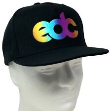 EDC Electric Daisy Carnival Hat Black EDM Las Vegas Logo Snapback Baseball Cap
