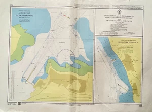 Gráfico de mapa Almirantazgo 468 CABA ÁMBAR CARIBEÑA REPÚBLICA DOMINICANA GRAN TURCA CAICOS - Imagen 1 de 11