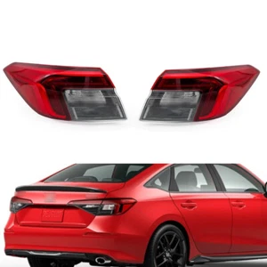 LH+RH Outer LED Rear Tail Lights Lamp For Honda Civic Sedan 2022-2023 Tail Lamp - Picture 1 of 11