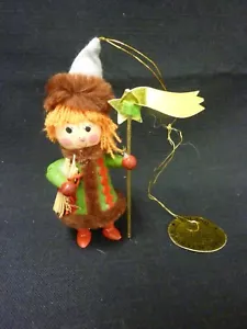 VINTAGE 1980 KURT S. ADLER HOLZ WEIHNACHTSORNAMENT POLAND STAR BOY MIT ETIKETT - Bild 1 von 11
