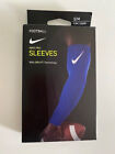 Nike Pro Football Arm Sleeves Dri-Fit 2 Per Box Blue Unisex S/M Or L/Xl